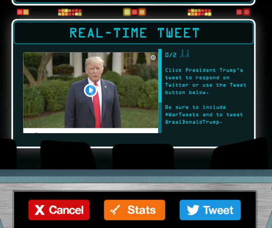 WarTweets interface